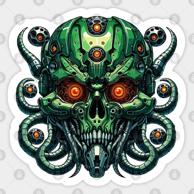 Biomech Cthulhu Overlord S01 D59 Sticker by Houerd